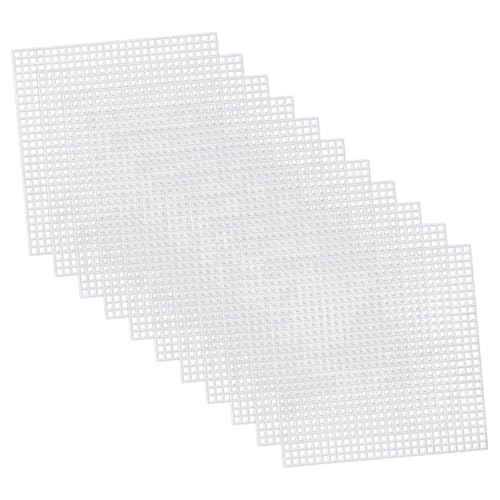HOODANCOS 30 Stück Quadratische Kunststoff Mesh Bastelblätter für Kreuzstich DIY Coaster Nähen und Handarbeiten Leicht und Langlebig für Strick und Häkelprojekte von HOODANCOS