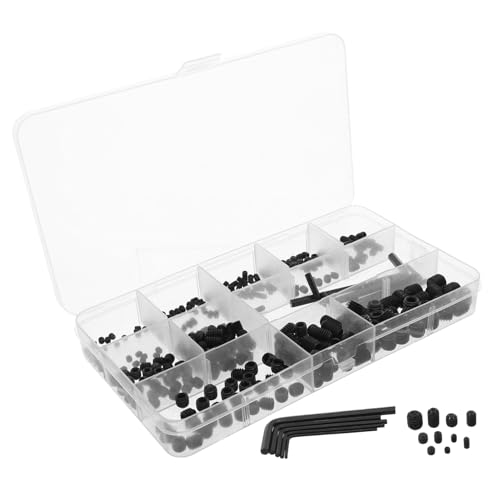 HOODANCOS 300 Teiliges Inbusschrauben Set Leuchtenschrauben Inbusschlüssel Werkzeuge Edelstahlschrauben Türknaufverschlüsse Verschiedene Schrauben Set Edelstahl von HOODANCOS