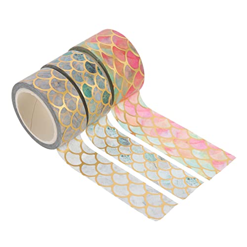 HOODANCOS 3Rollen Washi Bänder Vergoldete DIY Scrapbooking Bänder Lange Dekorative Klebebänder für Planer und Kreative Projekte für Tagebücher und Fotoalben HOODANCOS 3Rollen Washi Bänder Vergoldete DIY Scrapbooking Bänder Lange Dekorative Klebebänder für Planer und Kreative Projekte für Tagebücher und Fotoalben von HOODANCOS