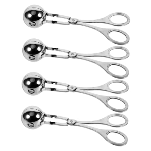 HOODANCOS 4 Stück Fleischballformer Teilig Non Stick Clip Design für Fleischbällchen Reisbällchen Cookie Dough Scoop Küchenhelfer Langlebig und Effizient HOODANCOS 4 Stück Fleischballformer Teilig Non Stick Clip Design für Fleischbällchen Reisbällchen Cookie Dough Scoop Küchenhelfer Langlebig und Effizient von HOODANCOS