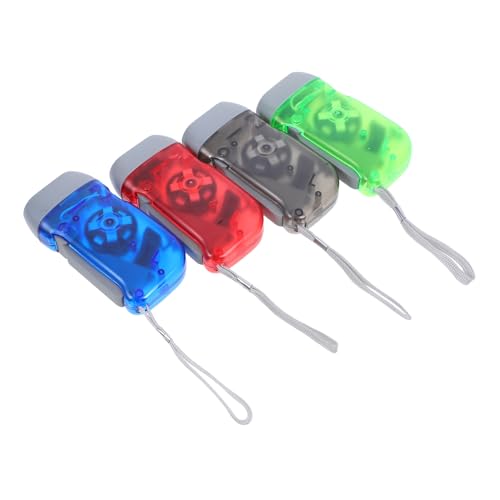 HOODANCOS 4 Stück Handkurbel Taschenlampe Tragbare LED Notfall Taschenlampe Kunststoff Wasser und Stoßfest für Camping und Outdoor Aktivitäten Hohe Helligkeit und Multifunktional HOODANCOS 4 Stück Handkurbel Taschenlampe Tragbare LED Notfall Taschenlampe Kunststoff Wasser und Stoßfest für Camping und Outdoor Aktivitäten Hohe Helligkeit und Multifunktional von HOODANCOS
