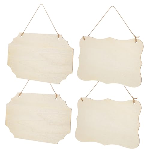 HOODANCOS 4 Stück Hangtag Aus Holz Zeichenrohlinge Leerzeichen Planke Tür Leere Plakette Bretter Hartholz Vierte Wanddekorationen Hängende Holztafel Unfertige Holzscheiben Beige Hölzern HOODANCOS 4 Stück Hangtag Aus Holz Zeichenrohlinge Leerzeichen Planke Tür Leere Plakette Bretter Hartholz Vierte Wanddekorationen Hängende Holztafel Unfertige Holzscheiben Beige Hölzern von HOODANCOS