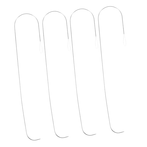 HOODANCOS 4 Stück Perlengreifer nadeln zum auffädeln von perlen Werkzeug zur Herstellung von Armbändern selbst Handwerk Nadeln für Bastelarbeiten Mehrzweck-Perlennadel Zinklegierung Silber von HOODANCOS