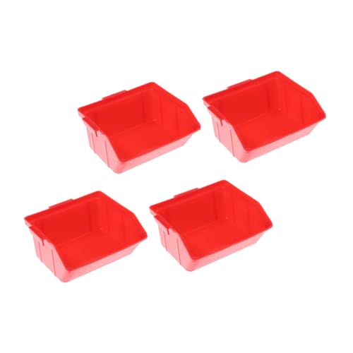 HOODANCOS 4 Stück Teile Box Mülleimer Veranstalter Behälter Garage Container Stapelbare Teile Teilelagerung Werkzeugspeicherorganisator Werkzeugorganisator Tool-organizer Rot Abs HOODANCOS 4 Stück Teile Box Mülleimer Veranstalter Behälter Garage Container Stapelbare Teile Teilelagerung Werkzeugspeicherorganisator Werkzeugorganisator Tool-organizer Rot Abs von HOODANCOS