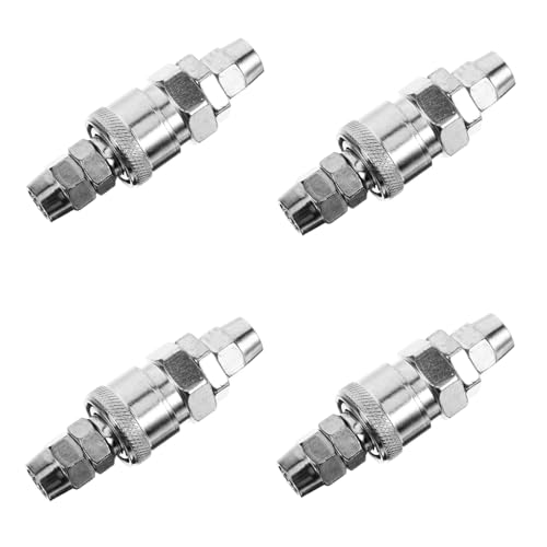 HOODANCOS 4 Stück Teiliges C Modell aus Robustem Metall Pneumatischer Schnellanschluss für Druckluftschläuche Verschleißfest Luftdicht Einfach Verbindbar Einsetzbar HOODANCOS 4 Stück Teiliges C Modell aus Robustem Metall Pneumatischer Schnellanschluss für Druckluftschläuche Verschleißfest Luftdicht Einfach Verbindbar Einsetzbar von HOODANCOS