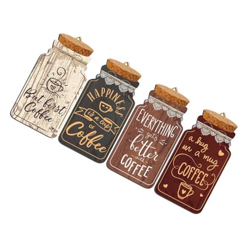 HOODANCOS 4 Stück Teiliges Holz kaffee wandschild Rustikales Kaffeebar Dekor Kreative Küchenwanddekoration für Restaurants Büro Bauernhausstil HOODANCOS 4 Stück Teiliges Holz kaffee wandschild Rustikales Kaffeebar Dekor Kreative Küchenwanddekoration für Restaurants Büro Bauernhausstil von HOODANCOS