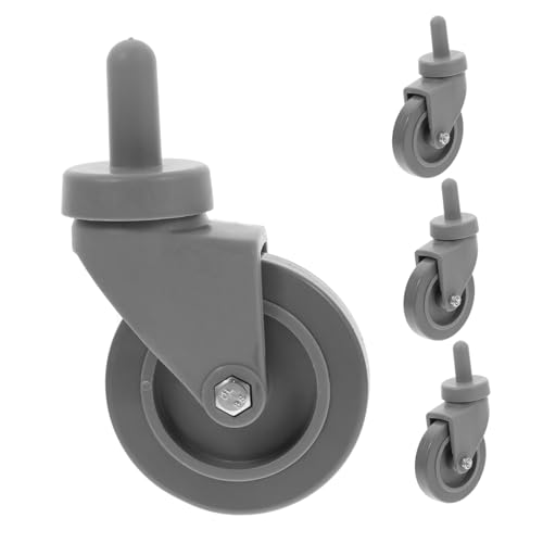 HOODANCOS 4 Stück Teiliges Schwerlast Lenkrollen mit Gewinde Gummi Räder aus Edelstahl Federbelastete Möbelrollen für Moppeimer und Werkbank Langlebig Schwenkbar Arbeitsersparend Stabil HOODANCOS 4 Stück Teiliges Schwerlast Lenkrollen mit Gewinde Gummi Räder aus Edelstahl Federbelastete Möbelrollen für Moppeimer und Werkbank Langlebig Schwenkbar Arbeitsersparend Stabil von HOODANCOS