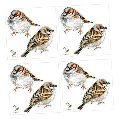 HOODANCOS 4 Stück Teiliges Selbstklebende Vogel motiv Wandsticker Flammsicher Dekorative Aufkleber für Kinderzimmer Schlafzimmer Einfache Anwendung Rückstandslos Entfernbar Harmonisches HOODANCOS 4 Stück Teiliges Selbstklebende Vogel motiv Wandsticker Flammsicher Dekorative Aufkleber für Kinderzimmer Schlafzimmer Einfache Anwendung Rückstandslos Entfernbar Harmonisches von HOODANCOS