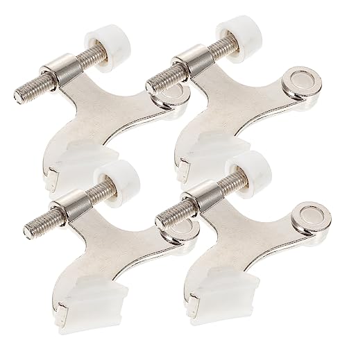 HOODANCOS 4 Stück Teiliges Verstellbarer Türstopper aus Zinklegierung mit Gummipuffer Robuste Lösung für Türen für Zuhause und Badezimmer von HOODANCOS