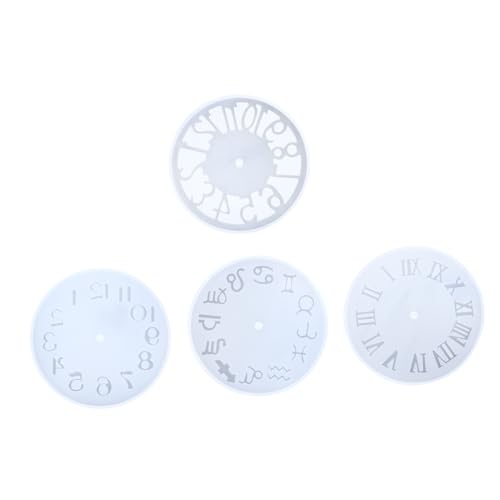 HOODANCOS 4 Stück Uhrenform Silikonform für DIY Handwerk Teiliges mit Römischen Ziffern für Kreative Bastelprojekte und Uhren Dekoration Einfach zu Verwenden Reinigen HOODANCOS 4 Stück Uhrenform Silikonform für DIY Handwerk Teiliges mit Römischen Ziffern für Kreative Bastelprojekte und Uhren Dekoration Einfach zu Verwenden Reinigen von HOODANCOS