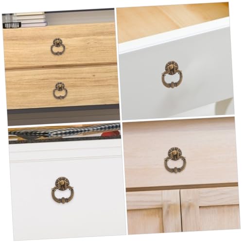 HOODANCOS 4 Stück Vintage Möbelgriff Kleine Schubladenringe Dekorative Küchengriffe Robust Kompakt Einfach zu Montieren für Kommoden Schränke und Möbelstücke von HOODANCOS