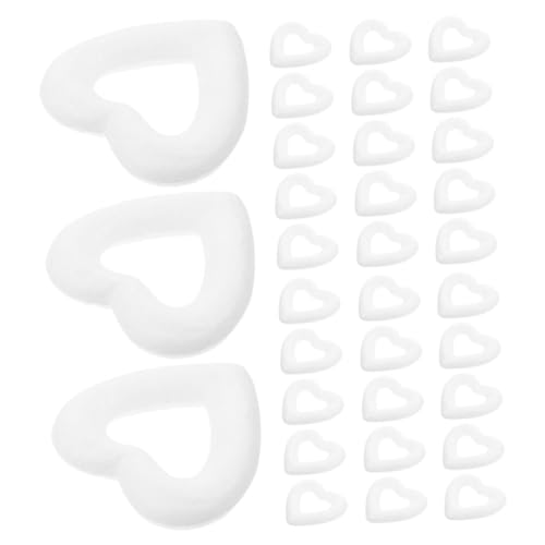 HOODANCOS 45stücke Hohlkranzformen Aus Polystyrolschaumherzen Mini-Schaumstoff-Herzen in Weiß Bastelschaumstoffherzen Zum Selbermachen Für Hochzeiten Heimwerker Kunstprojekte HOODANCOS 45stücke Hohlkranzformen Aus Polystyrolschaumherzen Mini-Schaumstoff-Herzen in Weiß Bastelschaumstoffherzen Zum Selbermachen Für Hochzeiten Heimwerker Kunstprojekte von HOODANCOS