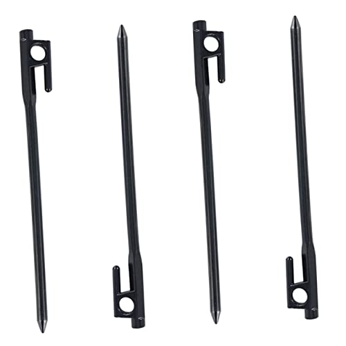 HOODANCOS 4Stücke Langlebige Zeltheringe Gusseisen Campingpfähle für Zelte Vordächer und Markisen für Strand und Schnee Robust und Einfach zu Verwenden von HOODANCOS