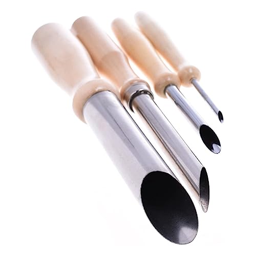 HOODANCOS 4Stücke Teiliges Polymer Clay Puncher Kreisformung Werkzeug für Töpferarbeiten für Modellierung und Skulpturen Leicht und Ergonomisch Gestaltet von HOODANCOS