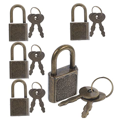 HOODANCOS 5 Sätze Antike Stil Kleine Schloss und Schlüssel Teilig für Schatzkisten und Spielzeugboxen Wiederverwendbare Kunststoff Verschlusslösungen für Robust und Sicher HOODANCOS 5 Sätze Antike Stil Kleine Schloss und Schlüssel Teilig für Schatzkisten und Spielzeugboxen Wiederverwendbare Kunststoff Verschlusslösungen für Robust und Sicher von HOODANCOS