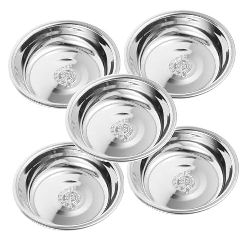 HOODANCOS 5 Stück 5 teiliges Edelstahl Haustier Futterbehälter Lebensmittelqualität Große Kapazität Glatte Oberfläche Leicht zu Reinigen Praktische Katzennäpfe für Hunde und Katzen HOODANCOS 5 Stück 5 teiliges Edelstahl Haustier Futterbehälter Lebensmittelqualität Große Kapazität Glatte Oberfläche Leicht zu Reinigen Praktische Katzennäpfe für Hunde und Katzen von HOODANCOS