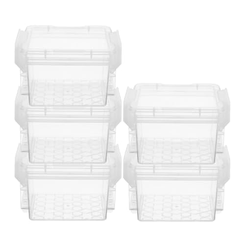 HOODANCOS 5 Stück Teiliges Transparentes Aufbewahrungsbox Deckel Kleine Multifunktionale Organizer für Schmuck Ringe Bastel Bürobedarf Stapelbar Tragbar für Zuhause und Unterwegs HOODANCOS 5 Stück Teiliges Transparentes Aufbewahrungsbox Deckel Kleine Multifunktionale Organizer für Schmuck Ringe Bastel Bürobedarf Stapelbar Tragbar für Zuhause und Unterwegs von HOODANCOS