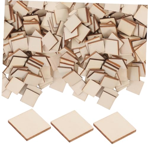HOODANCOS 500 Stück Blanko Holz Quadrate Unbehandelte Holzscheiben Dicke DIY Bastelrohlinge Für Malerei Gravur Holzverbrennung Und Heimdekoration von HOODANCOS