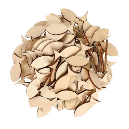 HOODANCOS 50stücke Holzfischdeko Mit Unlackierte Holzfische Für Diy-bastelarbeiten Meereswanddekor Holzformen Zum Bemalen Für Heimwerker HOODANCOS 50stücke Holzfischdeko Mit Unlackierte Holzfische Für Diy-bastelarbeiten Meereswanddekor Holzformen Zum Bemalen Für Heimwerker von HOODANCOS