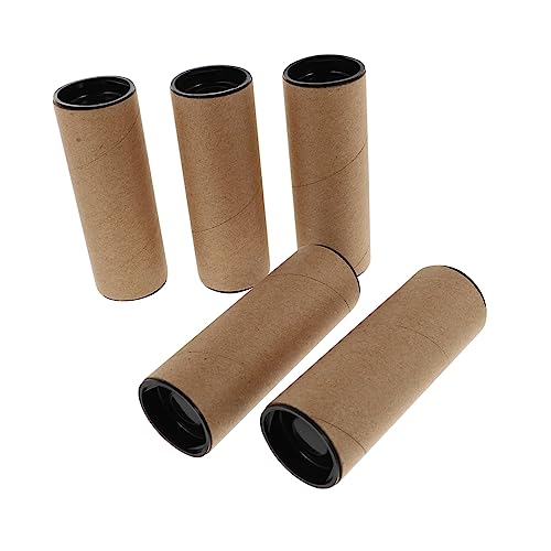HOODANCOS 5St Plakateimer Geschenkpapierrolle runde Papierröhre Portfolio hartes Rohr Runde Bastelröhre braune Pappröhren rundrohr Verpackungspapierrohr Malpapierrohr Plakatröhre aus Papier von HOODANCOS