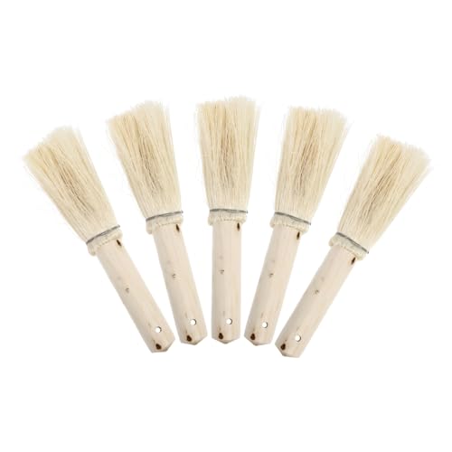 HOODANCOS 5Stücke Topf Reinigungsbürsten mit Holzgriff Langlebige Küchenreinigungswerkzeuge für Töpfe und Geschirr Beige zu Lagern Verwenden von HOODANCOS