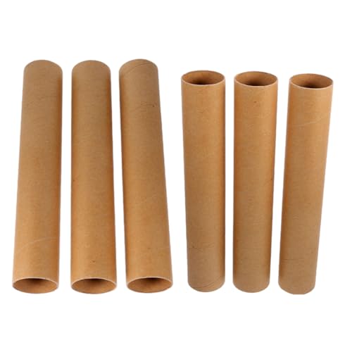 HOODANCOS 6 Stück Papprollen für DIY Projekte Kartonröhren für Bastelarbeiten Papierrohre für Scrapbooking Dekorationen Durchmesser Bastelmaterial Karton von HOODANCOS
