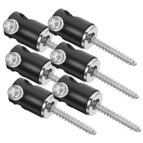HOODANCOS 6 Stück Teiliges Deckenhaken Metall Rostfrei zur Befestigung und Positionierung von Pendelleuchten Stabiler Lampenhaken für Deckenbefestigung Einfache Handhabung Schwarzes Design von HOODANCOS