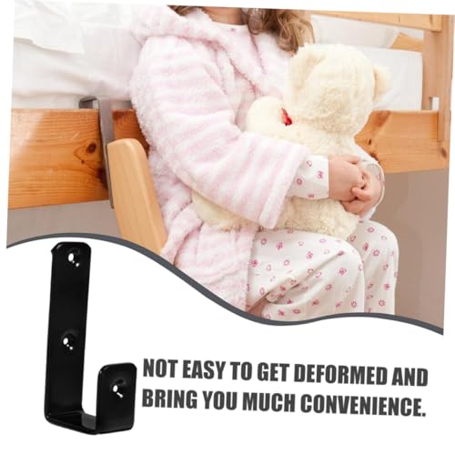 HOODANCOS 6 Stück Teiliges Etagenbettleiterhaken aus Robustem Eisen mit Rutschfestem Gummimantel Stabile Aufhängung für Sichere Leiterbefestigung Einfache Montage Dunkles Design für von HOODANCOS