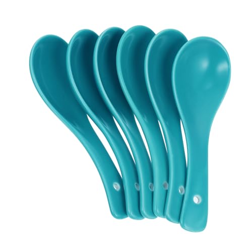 HOODANCOS 6 Stück Teiliges Keramik suppenlöffel Poliert und Langlebig Spülmaschinenfest Praktisches Design für Familie und Gastronomie Hellblaue Farbakzente Leicht zu Reinigen und HOODANCOS 6 Stück Teiliges Keramik suppenlöffel Poliert und Langlebig Spülmaschinenfest Praktisches Design für Familie und Gastronomie Hellblaue Farbakzente Leicht zu Reinigen und von HOODANCOS