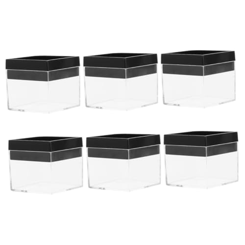 HOODANCOS 6stücke Transparente Mineralienprobenbox Probenvitrinenbox Aus Transparente Vitrine Für Mineralien Aufbewahrungsbox Für Schmuck Und Uhren Mineralienvitrine Zum Schutz Wertvoller Pr von HOODANCOS