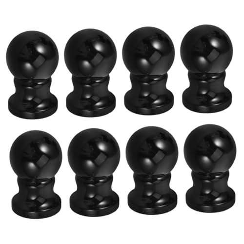 HOODANCOS 8 Stück Teiliges Fahnenmast Kugelkopf Schwarz Wetterfestes Flag Pole Ornament mit Robustem Abs Finish Flaggenstab Abdeckung für Garten und Außenbereich von HOODANCOS