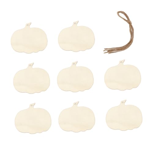 HOODANCOS 8 Stück Teiliges Holzscheiben in Kürbisform Naturbelassen zum Bemalen und Basteln Halloween-dekoration zum Aufhängen Langlebige Diy-holzanhänger für Kreative Herbstgestaltung HOODANCOS 8 Stück Teiliges Holzscheiben in Kürbisform Naturbelassen zum Bemalen und Basteln Halloween-dekoration zum Aufhängen Langlebige Diy-holzanhänger für Kreative Herbstgestaltung von HOODANCOS