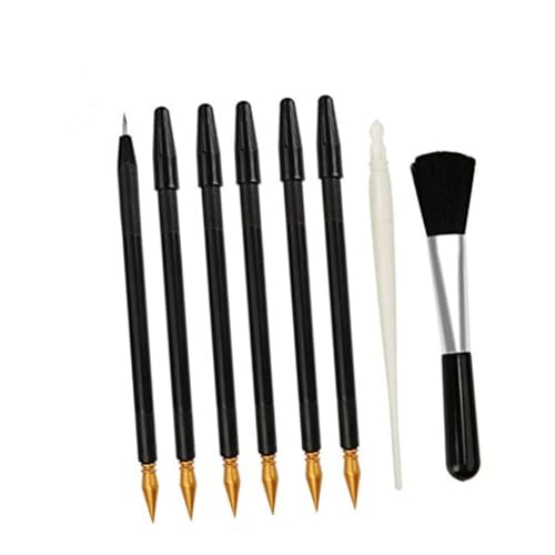 HOODANCOS 8 Stück Teiliges Kratzstift Dualer Spitze Ergonomisch Geformt für Präzises Zeichnen und Einfaches Abkratzen Mit Weichem Pinsel für Detailreiche Kratzbilder und Scratch Painting von HOODANCOS