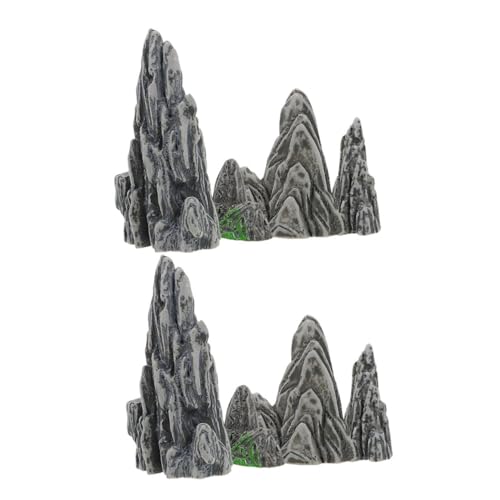HOODANCOS 8 Stück Teiliges Miniatur Berg Figuren Kreative Bonsai Dekoration Vielfältige Felsformen Einfache Zusammenbau für Feengarten Desktop Micro Landschaft Gestaltung von HOODANCOS