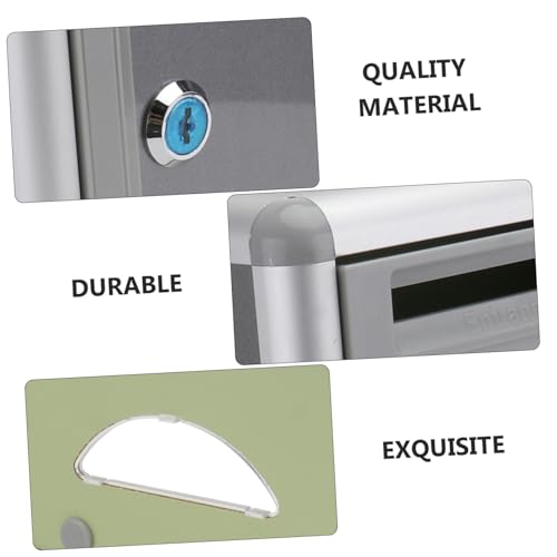 HOODANCOS Aluminiumlegierung Beschwerte Wandbriefkasten mit Schloss Abschließbare Kummerkasten box Multifunktionale Silbergraue Vorschlags Beschwerdebox Sichere Wandmontage HOODANCOS Aluminiumlegierung Beschwerte Wandbriefkasten mit Schloss Abschließbare Kummerkasten box Multifunktionale Silbergraue Vorschlags Beschwerdebox Sichere Wandmontage von HOODANCOS