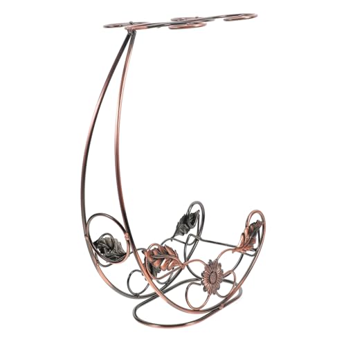 HOODANCOS Antiker Weinregal Glashalter aus Robustem Eisen mit Hängendem Stielgläserhalter und Weinflaschenablage Platzsparend für Zuhause Bar und Restaurant Stabile Aufbewahrung für Gläser HOODANCOS Antiker Weinregal Glashalter aus Robustem Eisen mit Hängendem Stielgläserhalter und Weinflaschenablage Platzsparend für Zuhause Bar und Restaurant Stabile Aufbewahrung für Gläser von HOODANCOS