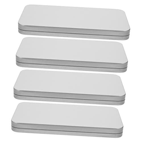 HOODANCOS 4stücke Metall-portable-aufbewahrungsbox Leere Dosen Mit Deckel Organizer Für Gehärtetes Display Robust Und Rostfrei Für Wohnzimmer Und Schlafzimmer von HOODANCOS