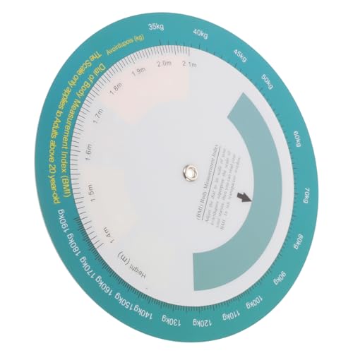 HOODANCOS Bmi Körperfett Index Drehanzeige Wandtafel Bmi Messgerät für Erwachsene zur Schnellen Gewichtskontrolle Adipositas Hilfsmittel zur Gesundheitsüberwachung HOODANCOS Bmi Körperfett Index Drehanzeige Wandtafel Bmi Messgerät für Erwachsene zur Schnellen Gewichtskontrolle Adipositas Hilfsmittel zur Gesundheitsüberwachung von HOODANCOS