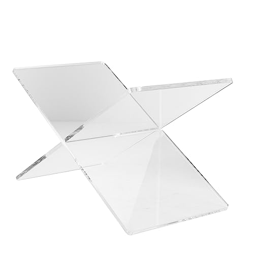 HOODANCOS Buchständer X Förmiger Acryl Buchhalter für Schreibtisch Transparenter Leseständer Vielseitig Einsetzbar für Bücher Tablets und Noten für Zuhause und Büro von HOODANCOS