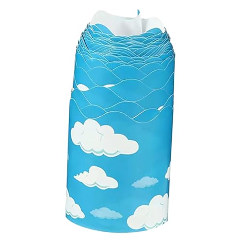 HOODANCOS Bulletin Board Border Trim Wolkenmuster Abziehbar Selbstklebend Dekorativer Rahmen für Tafel Whiteboard Klassenzimmer Anpassbar Leicht zu Schneiden Wetterfest für Schule und von HOODANCOS
