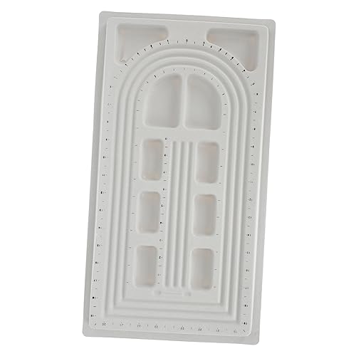 HOODANCOS DIY - -Designtisch Messtafel Brett zur Herstellung von Perlenschmuck Schmuckherstellung Armbandbrett - -Tool Schmuckbrett Perlentabletts Plastik Grau von HOODANCOS