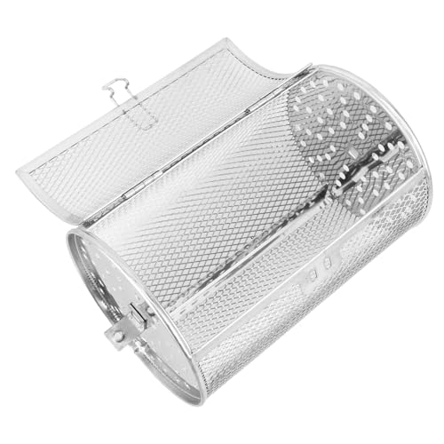 HOODANCOS Edelstahl Grillkorb mit Drehspieß Robustes Verformungsfestes Gemüse roast korb für Luftfritteusen und Backöfen mit Verschließbarer Frontklappe für Gemüse Nüsse Pommes Einfach zu HOODANCOS Edelstahl Grillkorb mit Drehspieß Robustes Verformungsfestes Gemüse roast korb für Luftfritteusen und Backöfen mit Verschließbarer Frontklappe für Gemüse Nüsse Pommes Einfach zu von HOODANCOS