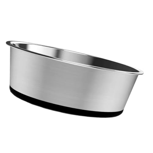 HOODANCOS Edelstahl Hundenapf mit Rutschfester Unterseite Moderater Futter Wassernapf für Kleine bis Mittlere Haustiere Vielseitiger Napf für Hunde Katzen Hamster Robust und Langlebig von HOODANCOS