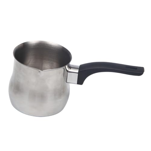 HOODANCOS Edelstahl Milchaufschäumer Kännchen mit Ergonomischem Griff und Ausguss Milchschaumbehälter für Espresso Latte Art Kaffeezubereitung Zuhause von HOODANCOS