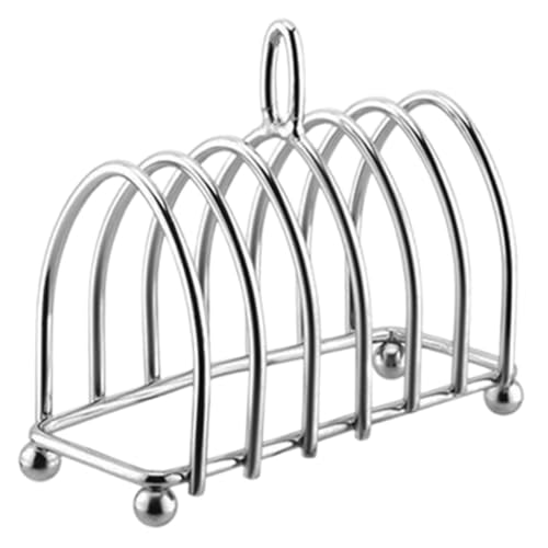 HOODANCOS Edelstahl Toastständer mit Fächern Stehender Brotrahmen für Toastscheiben Praktischer Küchenhelfer für Frühstück BBQ Camping Platzsparend und Leicht zu Reinigen HOODANCOS Edelstahl Toastständer mit Fächern Stehender Brotrahmen für Toastscheiben Praktischer Küchenhelfer für Frühstück BBQ Camping Platzsparend und Leicht zu Reinigen von HOODANCOS