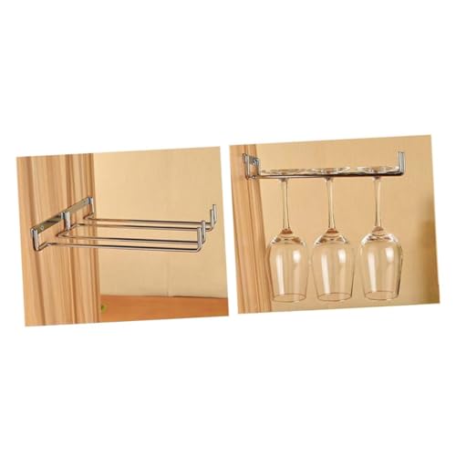 HOODANCOS Edelstahl Weinregal Unterbau Glas Halterung für Weingläser Flaschenhalter Stielglas Aufbewahrung Aufhängung für Küche Bar Robust Rostfrei HOODANCOS Edelstahl Weinregal Unterbau Glas Halterung für Weingläser Flaschenhalter Stielglas Aufbewahrung Aufhängung für Küche Bar Robust Rostfrei von HOODANCOS