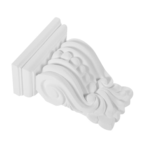 HOODANCOS Europäischer Dekorativer Corbel aus Hochdichtem PU Fertig Zum Streichen Einfache Montage Römischer Säulenstil Heimdekoration Weiß von HOODANCOS