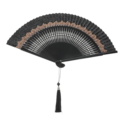 HOODANCOS Faltbarer Japanischer Handfächer aus Holz und Seide Vintage Retro Design Leichter Chinesischer Stil Dekoratives Accessoire für Cosplay Tanz Fotografie und Sommerkühlung HOODANCOS Faltbarer Japanischer Handfächer aus Holz und Seide Vintage Retro Design Leichter Chinesischer Stil Dekoratives Accessoire für Cosplay Tanz Fotografie und Sommerkühlung von HOODANCOS