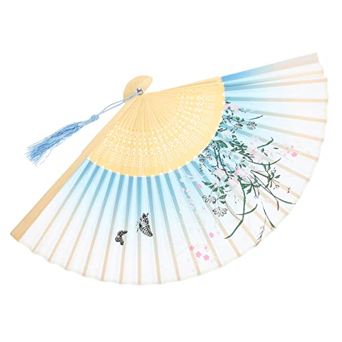 HOODANCOS Faltbarer Klassischer Handfächer Chinesischer Stil aus Robustem Material für Tanz Performance Party Dekoration Geeignet Großer Leichter Bühnenfächer mit Elegantem Design und von HOODANCOS