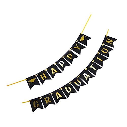 HOODANCOS Graduationsbanner Partydeko Hängend Stilvolle Abschlussfeier Dekoration Robust und Wiederverwendbar Einfach Aufzuhängen als Fotorequisite für Schulabschlussfeier von HOODANCOS